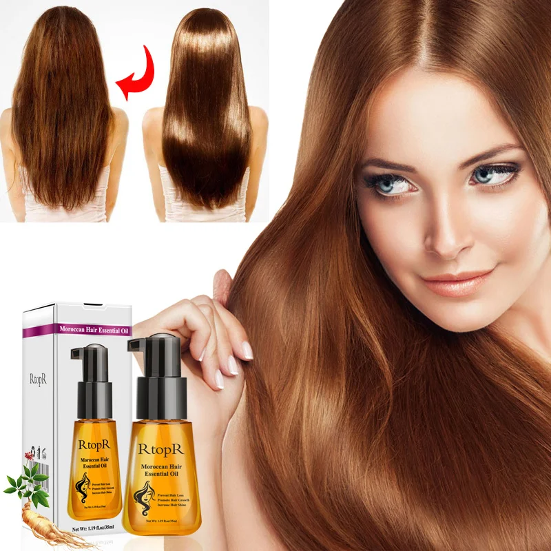 Марокканское эфирное масло для роста волос, средство против выпадения волос, 35 мл, уход за волосами, уход за волосами, эфирное масло, сыворотка для быстрого роста волос