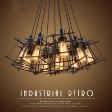 Американский Винтаж потолочные светильники в форме металлической птичьей клетки столовой ресторана luminaria de teto потолочный светильник для дома в стиле ретро винтажные потолочные светильники