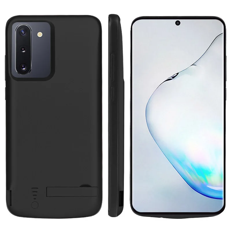 6000mAh аккумулятор чехол для samsung Galaxy Note 10+/Note 10 Plus крышка питания для samsung Note 10 Plus USB зарядное устройство Capa Fundas - Цвет: Черный