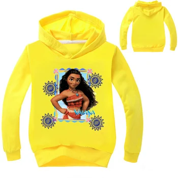 

2020 Moana Princess Girls Long Sleeve Tops Baby Girls Sweatshirts The Avengers Thanos Pattern Children T Shirts for Kids Clothes