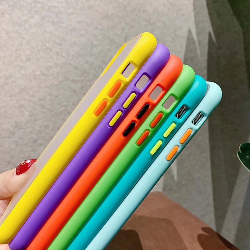 

Transparent Hard PC Matte Phone Back Case For iphone 11 Pro Max X XR XS MAX 8 7 6 6s Plus Anti-knock Soft Silicone Bumper Cover