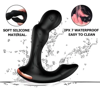 Male Prostate Massager G-Spot Stimulate Vibrator Butt Plugs Dual Motors 10 Vibrating Modes Remote Anal Sex Toys For Men 4