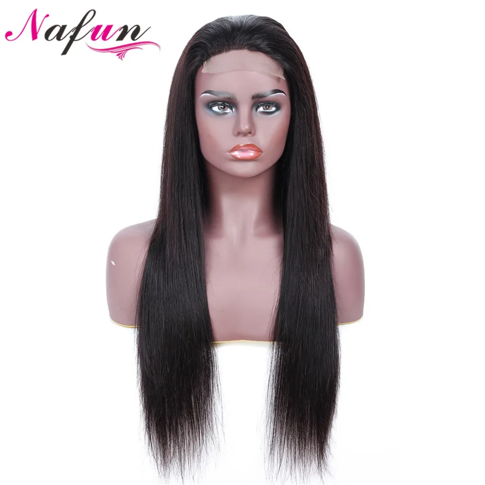 Парики из натуральных волос Nafun13x4 черные перуанские волосы без Remy|Парик на