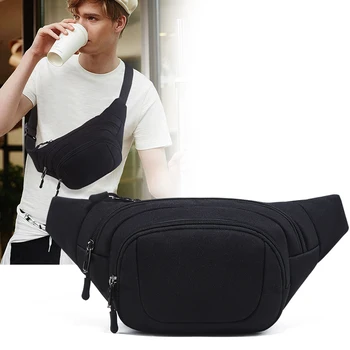 

New Functional Belt Bag Fanny Pack For Men Waterproof Waist Bags Male Fashion Bum Bag Travel Chest Bags Unisex Hip Hop Bag