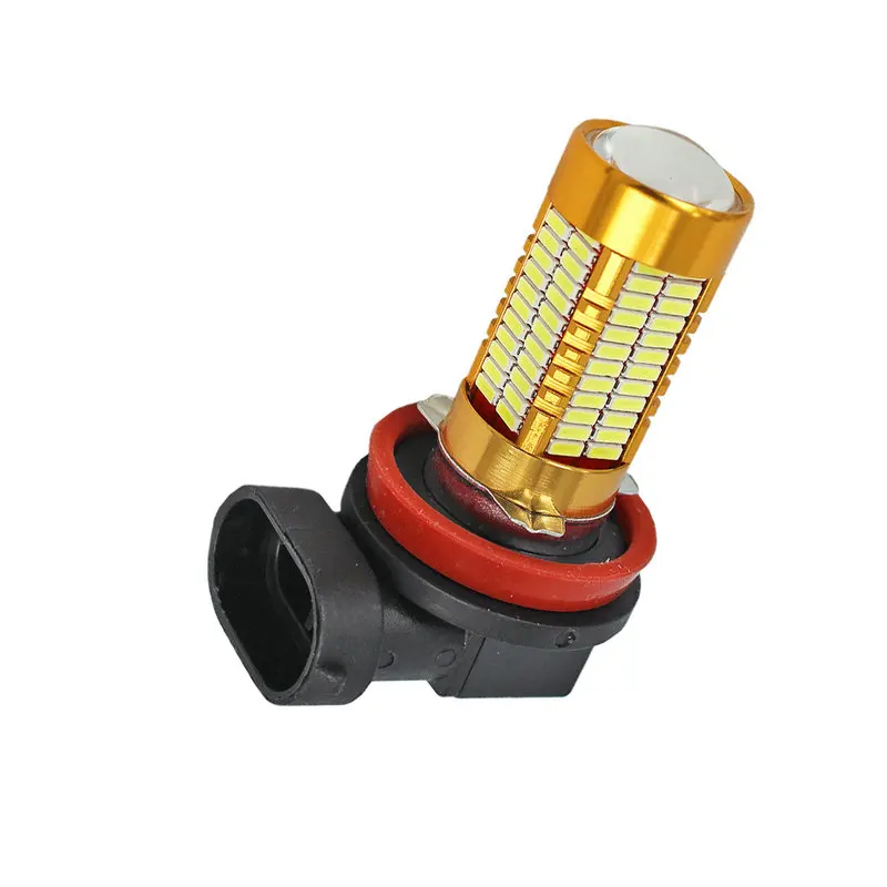 2 шт. 4014 H8 H11 106smd Автомобильные фары высокой мощности передний противотуманный светильник DC 12 В 35 Вт лампы белый светильник Автомобильные светодиодные противотуманные фары