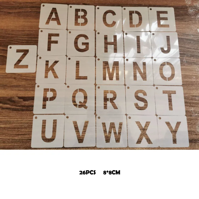 

Stencil Alphabet Teaching Painting Template DIY Embossing Craft Bullet Journal Accessories For Scrapbooking Stencil Reusable