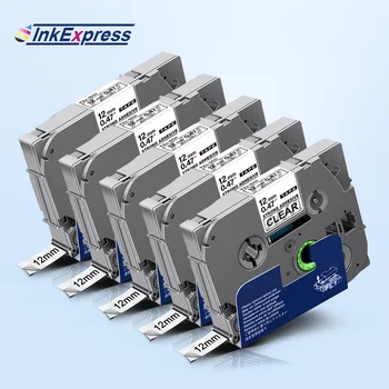 

5PK 12mm TZe S131 TZe-S131 tz-s131 Label Tape Extra Strong Adhesive Tape tzes131 Black on Yellow For Brother P-touch Label Maker