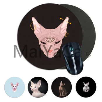 

MaiYaCa Top Quality cool Sphynx cat Gamer Speed Mice Retail Small Rubber Mousepad gaming Mousepad Rug For PC