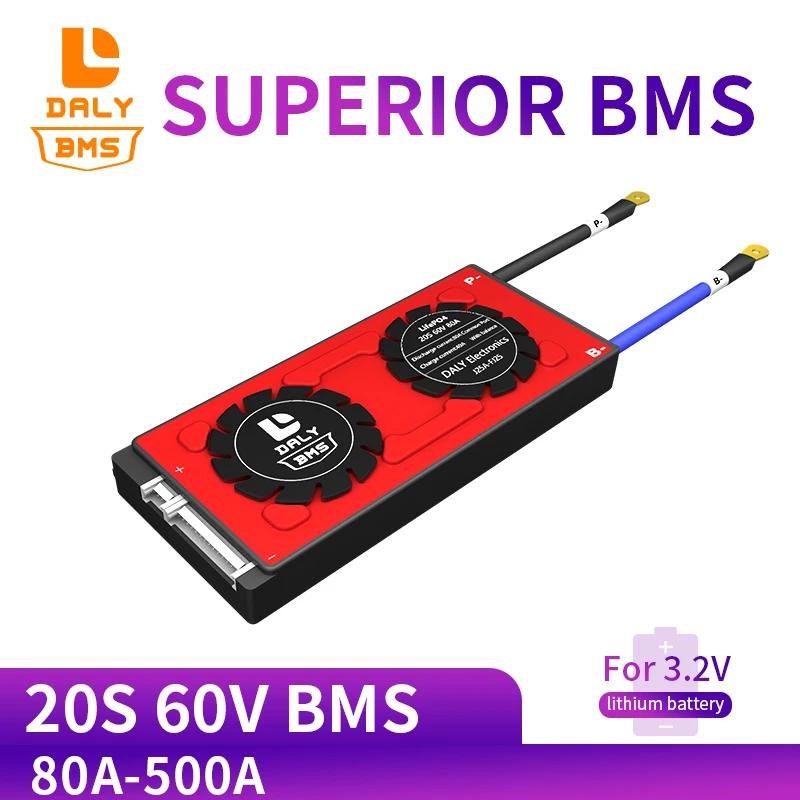 Daly 20S BMS 60V LiFePO4 система управления батареей 80A 100A 120A 150A 200A с высоким током для