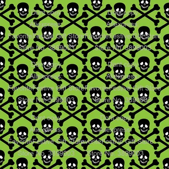 

Fashion Black Halloween Skull stretch Fabric Cool Head Skull Digital Print Sewing Material Diy Home Patchwork Dress Clothing