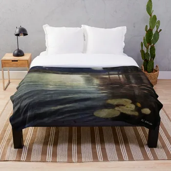 

Moonlight Ripples Throw Blanket Soft Sherpa Blanket Bed Sheet Single Knee Blanket Office Nap Blanket