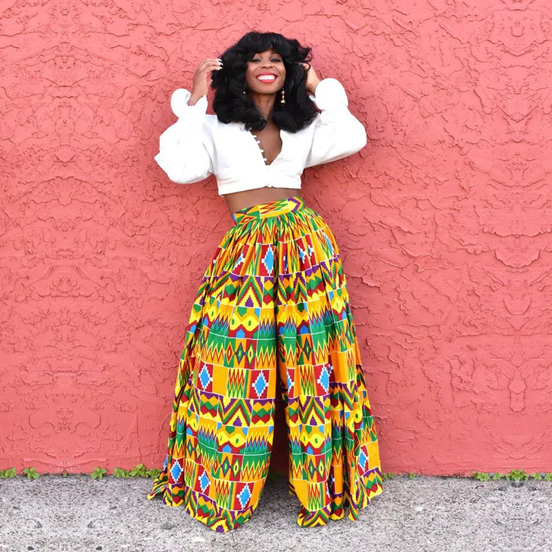 African print wide leg pants - SHAYO high waist trousers