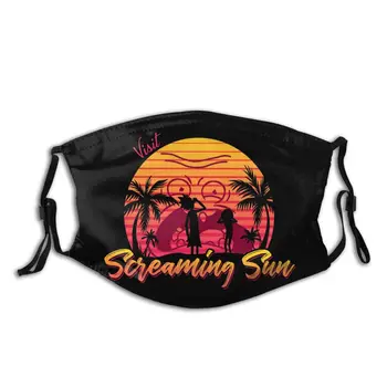 

Rick Morty Sceaming Sun Mouth Face Mask With PM2.5 Filters Graphic Print Dustproof Protection Mask Respirator Muffle
