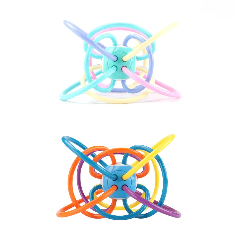 

Hot Sales Infants Children Molar Teether Ball Teether Baby Rattle Hand Ball Educational Toy