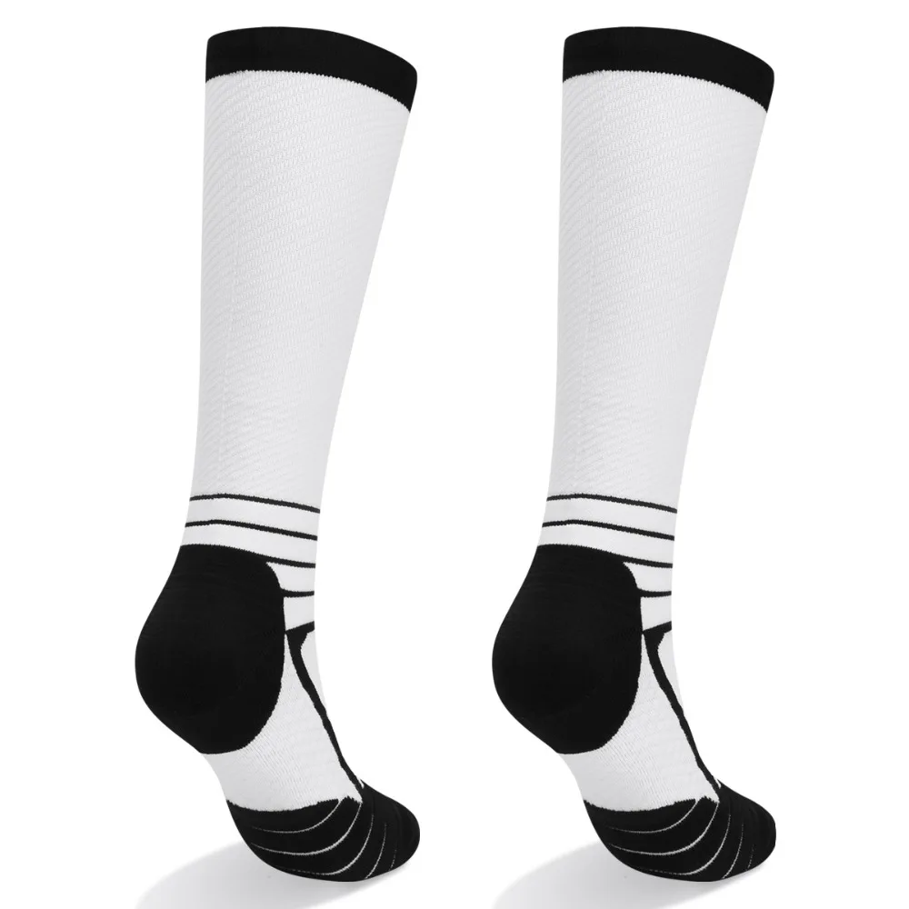 Компрессионные носки для мужчин и женщин, подходят для занятий спортом, черные Компрессионные носки для защиты от усталости и боли, гольфы