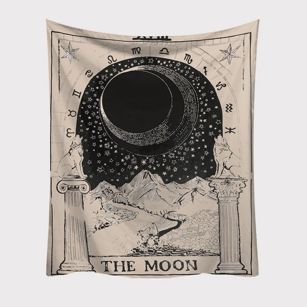 Гобелен настенный полиэстер карты Таро узор гобелен домашний декоративный астрологическое гадание покрывало пляжный гобелен