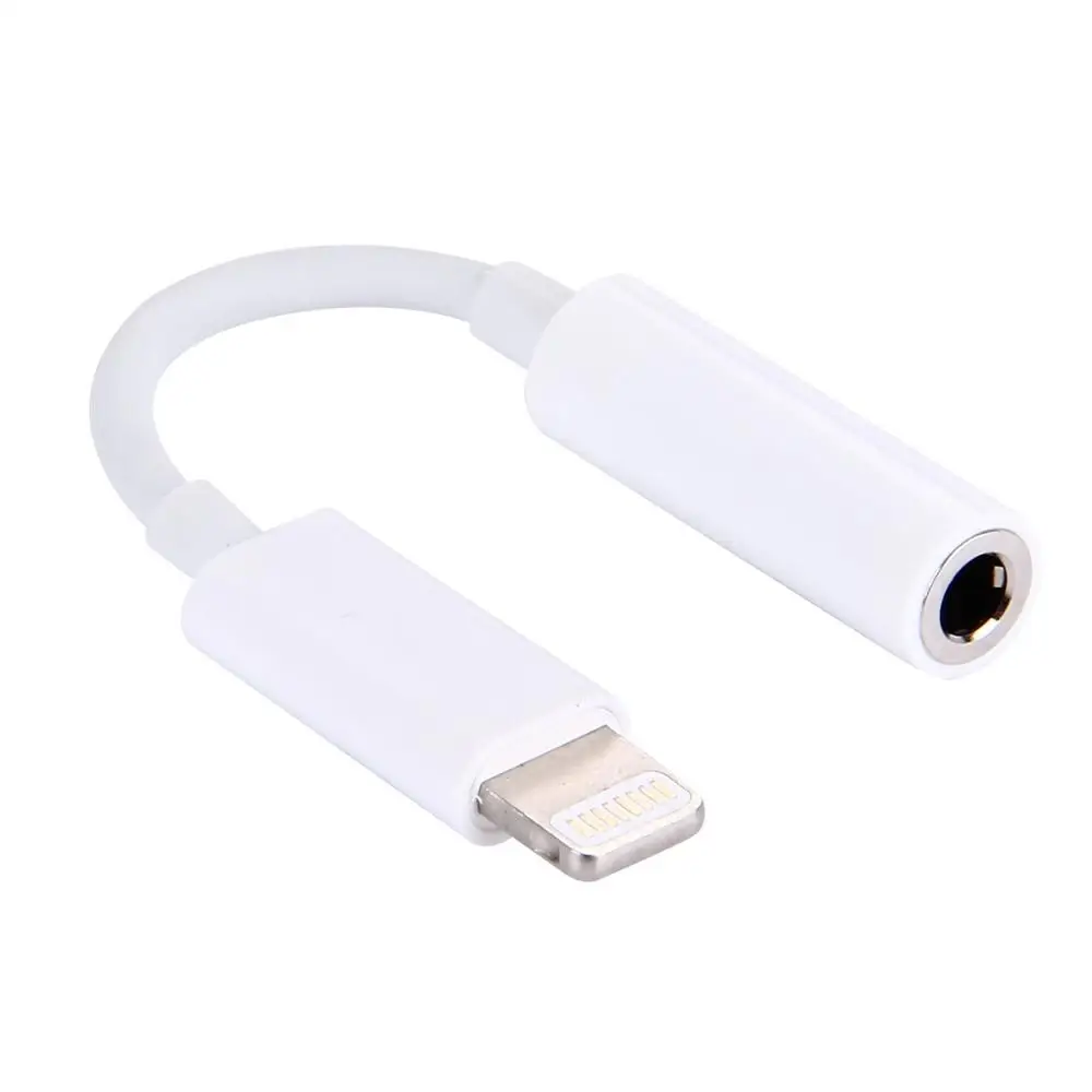 HAWEEL 8 Pin до 3,5 мм аудио адаптер для наушников, для iPhone 7/7plus/6& 6s/6 Plus& 6s Plus - Цвет: White