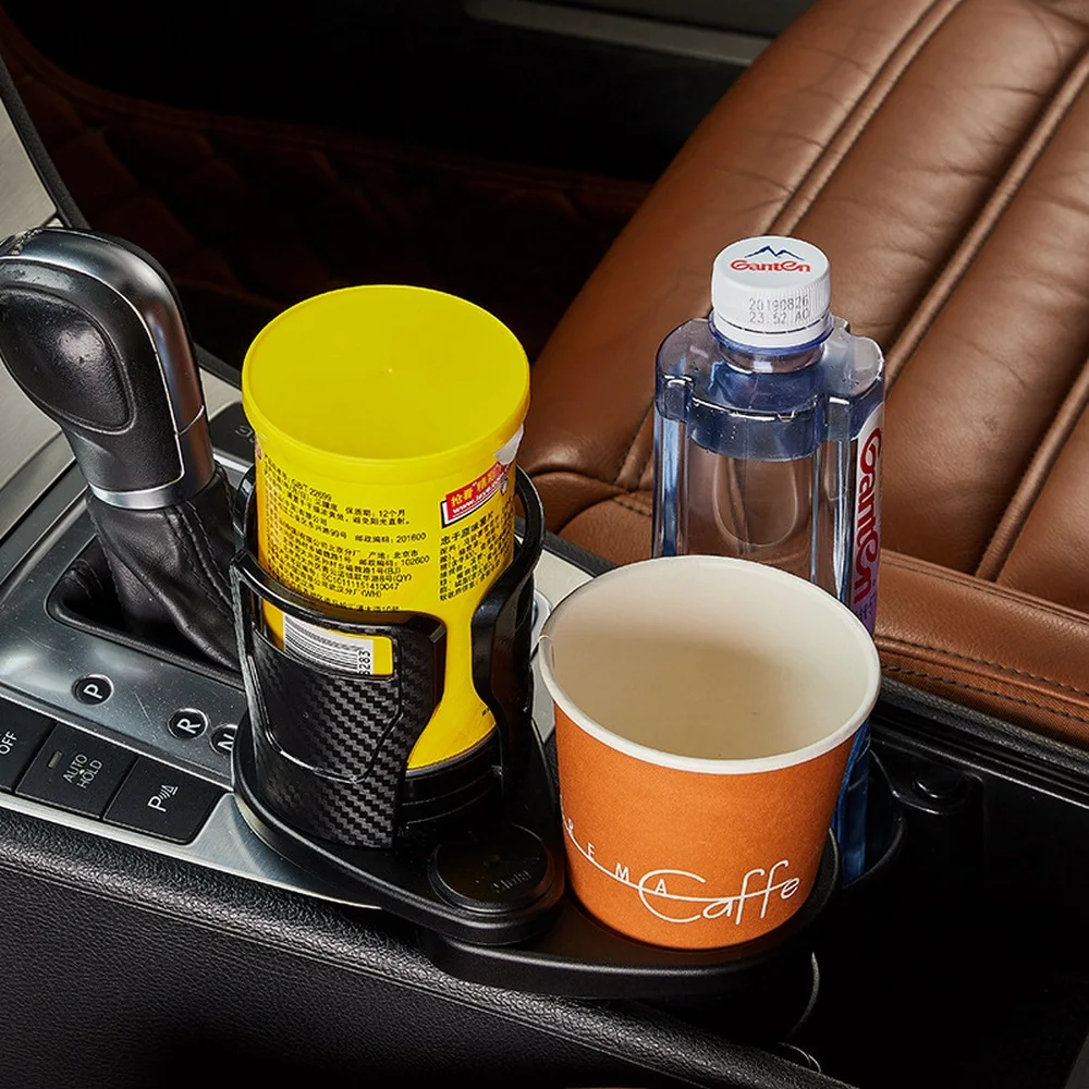 Car Truck Auto Adhesive Mount Dual Cup Drink Bottle Holders with 2