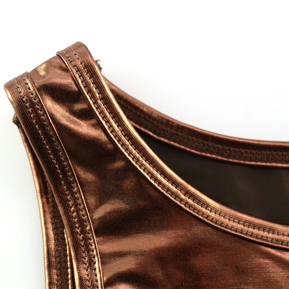 Кроп топ мужской из ПУ кожи укороченный на лямках упряжка для груди бодибилдинг