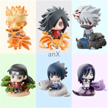 

Japanese Anime Q version Naruto Sasuke Uzumaki Kakashi Gaara Action With Mounts Figure Naruto PVC Action figure Toys Kid gift