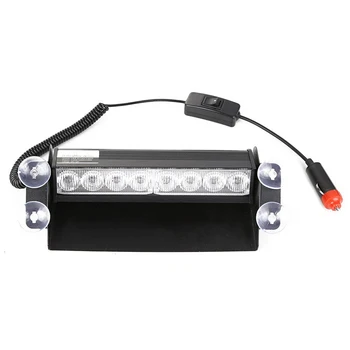 

8 LED Strobe Dash/ Deck/ Windscreen Light Bar Beacon (Yellow)