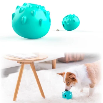 

Puppy Interactive Leaking Food Rubber Dog Molar Chew Toy For Dog Cleaning Teeth Self-playing Puzzle Toy
