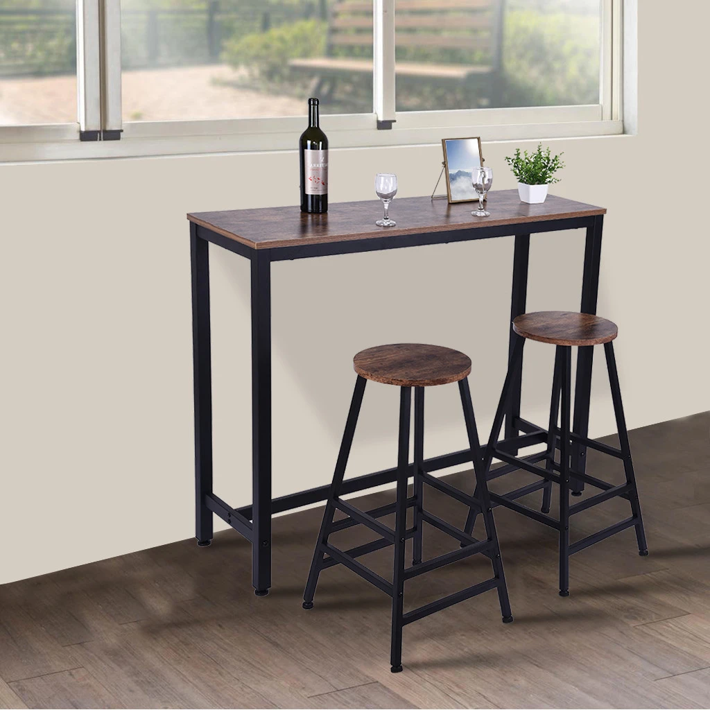 Dining Table Set Household Pub Table For Kitchen Nook Dining Room Furniture Brown Us Warehouse Drop Shipping Available S3 Camping Tables Aliexpress