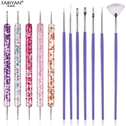 Professional Nail Art Brush Set for Painting, Drawing, and Manicure Design (Purple 01)