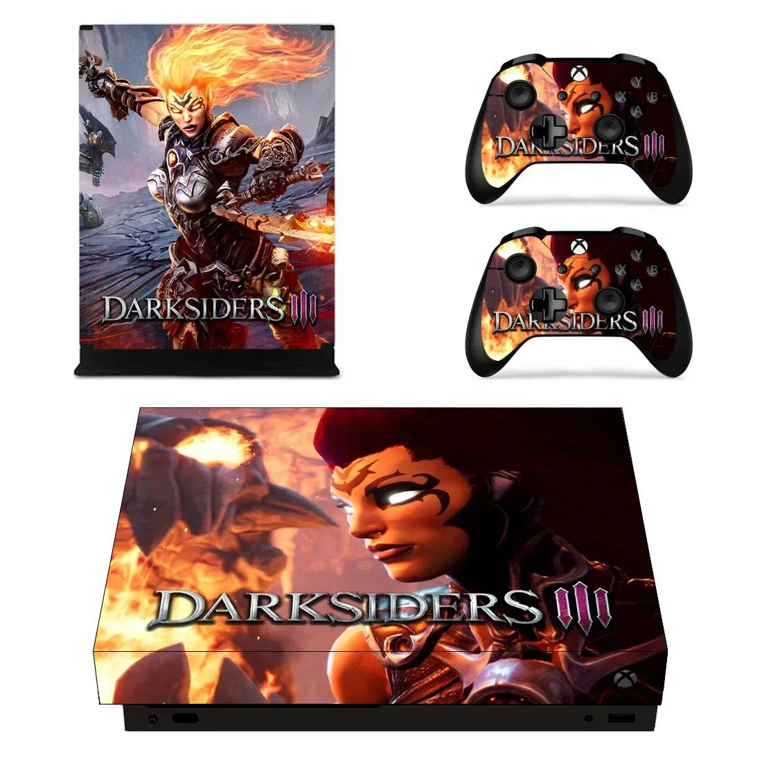Для Xbox One X стикер s Darksider 3 виниловое покрытие стикеры Adesivo для Xbox one X консоли пульта дистанционного управления скины