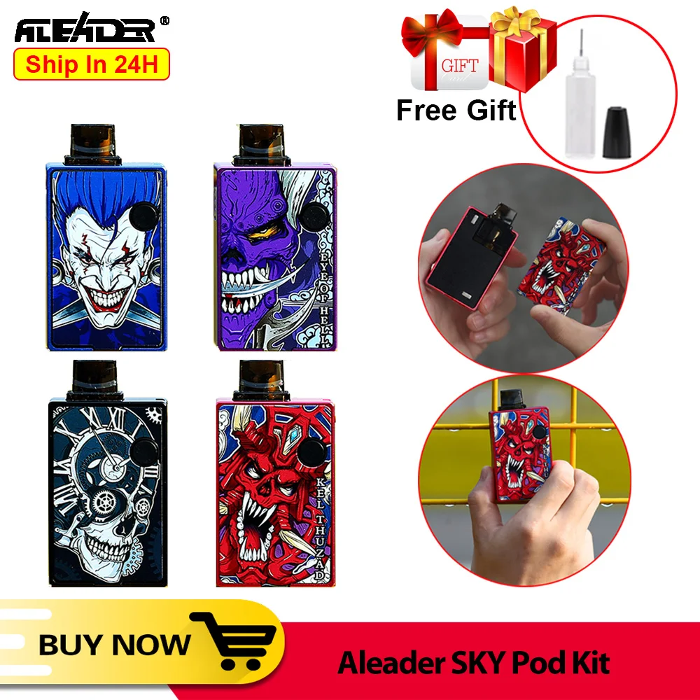 Aleader/SKY Pod vape 1000 мАч starter Kit 2 5 мл 0.6ohm MTL сетки/1.2ohm ДТЛ катушки электронная сигарета VS