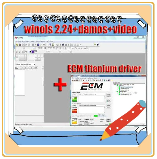 Хит продаж 2020 Winols 2 24 + Разблокировка файлы Damos видео руководство пользователя