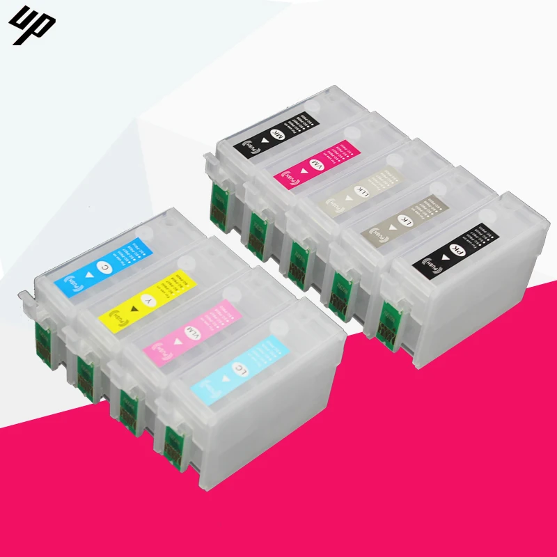 9 COLORS T157 Refillable Ink cartridges For Epson Stylus Photo R3000