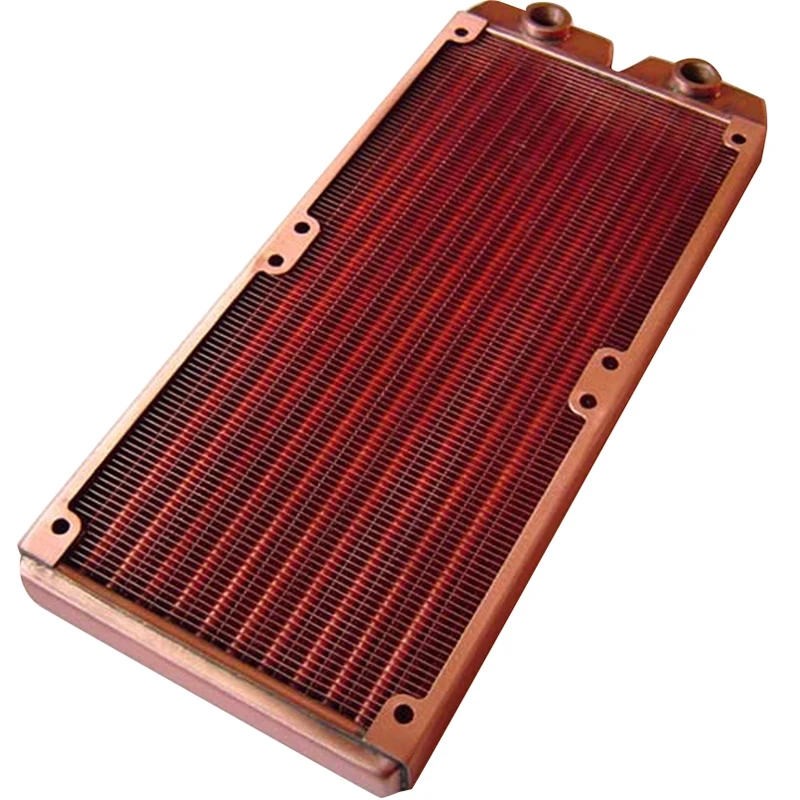 

G1/4 Inch 240mm Full Purple Copper Radiator Water Cooling Radiator Suitable Computer Water Cooling Heatsink Fit for 120mm Fans 2