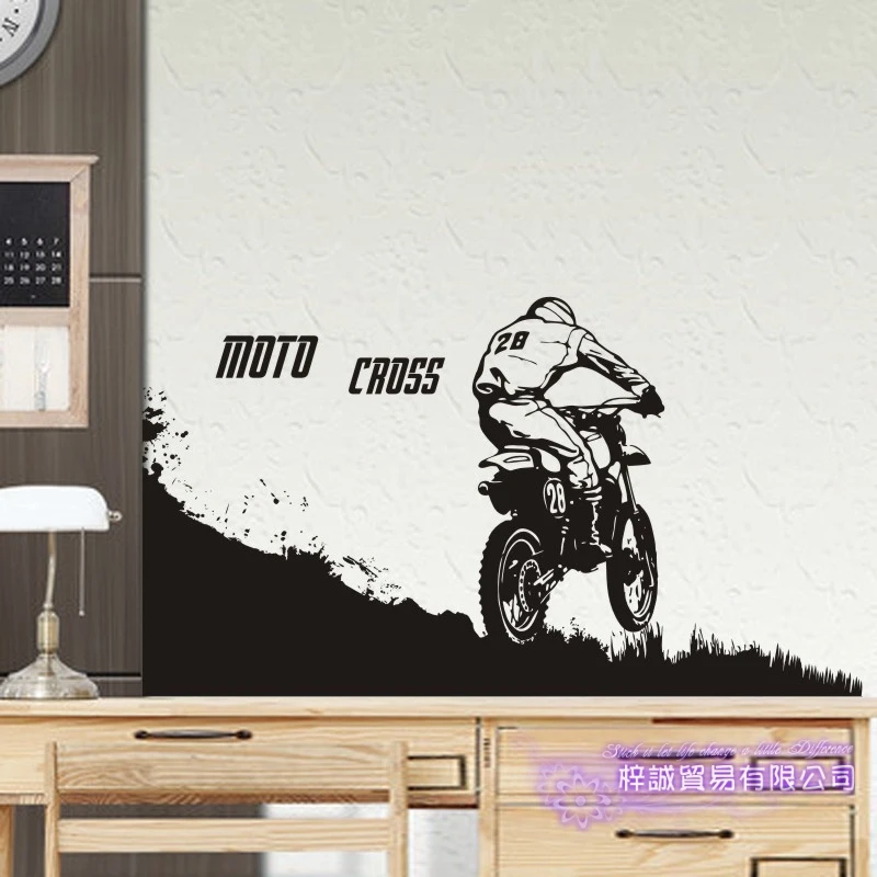 Dctal Off-road Motorcycle Sticker Vehicle Motocross Decal Posters Vinyl Wall Decals Autobike Pegatina Decor Mural Autocycle
