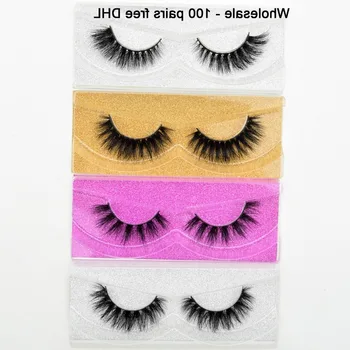 

Free DHL 100 Pairs Wholesale 3D Real Mink Eyelashes High Quality Handmade False Eyelashes Extension 68-Styles Mink eyelashes
