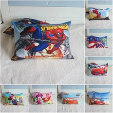 Детские наволочки с изображением героев мультфильма Дисней, Человека-паука, Капитана Америки, подарок для маленьких мальчиков и девочек, 3D наволочка для подушки, 48x74 см на кровать