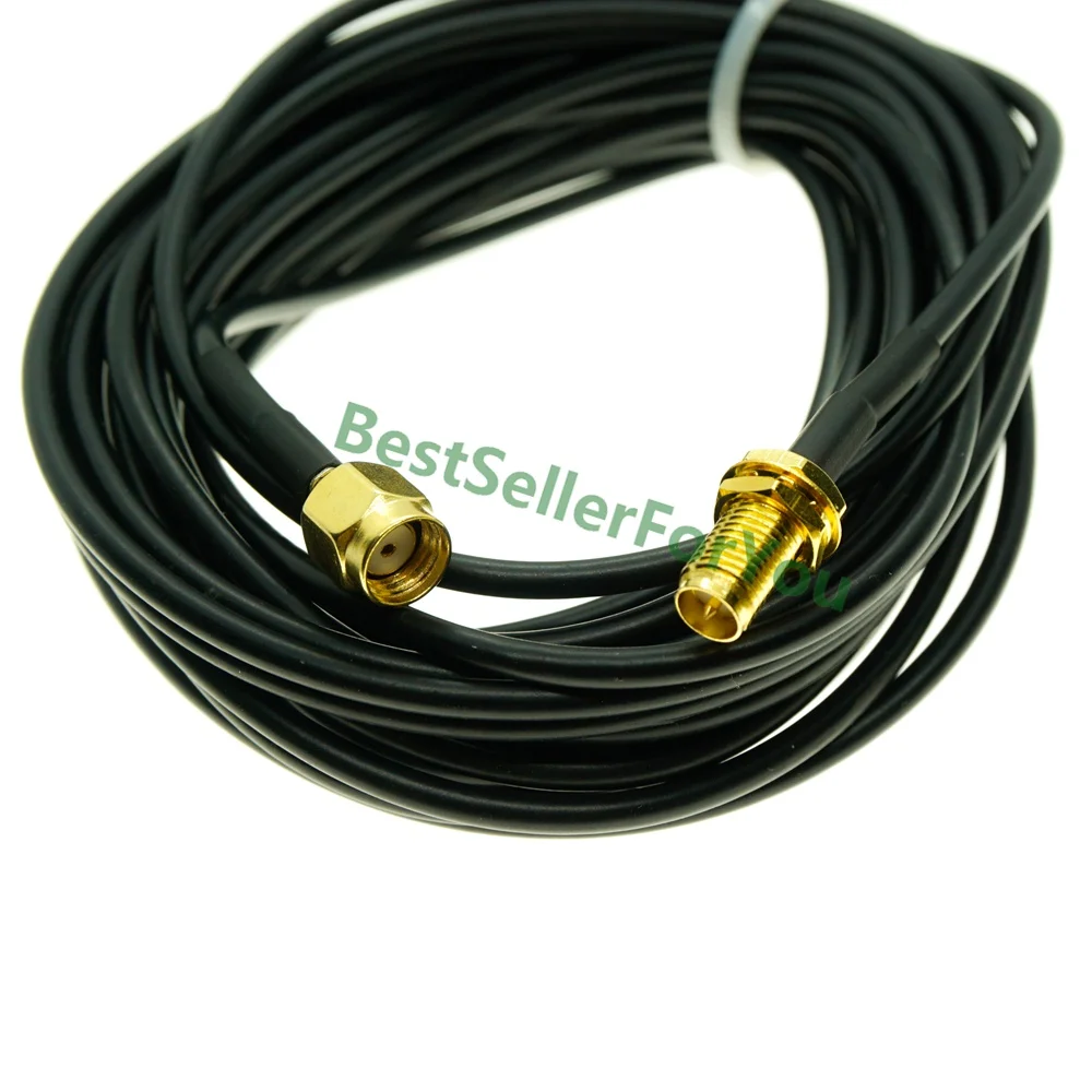 

1/2/3/5/8/10M RP SMA Male to RP SMA Female connector Wifi Antenna lot Extension jumper RG174 Cable