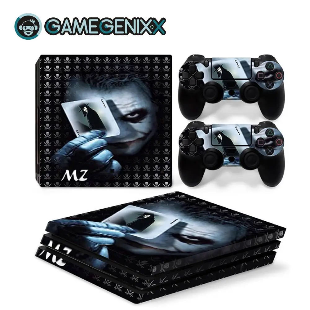 GAMEGENIXX Кожа Наклейка Съемный чехол ПВХ винил для PS4 Pro консоли и 2 контроллеров-Джокер
