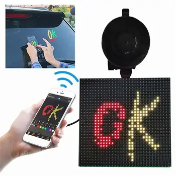 

New LED Display Screen Controlled Expression Picture Lights Bluetooth App Controlle auto DIY emoticon display #1202