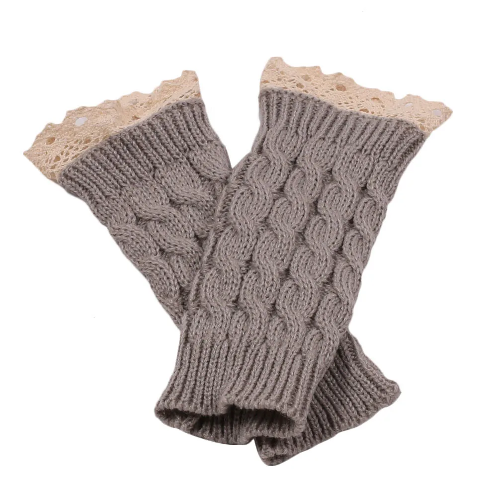 Зимние женские перчатки без пальцев, вязаные теплые перчатки с бахромой, повседневные однотонные уличные перчатки для вождения Guantes Invierno Mujer