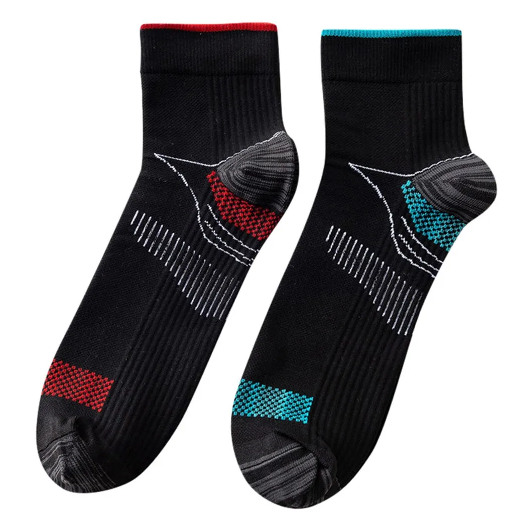 5 Red 5 Black Носки для велоспорта, 10 пар,, для взрослых, Женская Лоскутная обувь хлопковая, низкая трубка, повседневные спортивные носки, Calcetines Ciclismo - Цвет: 5 Red 5 Black