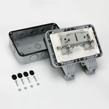 

2 Gang IP66 Waterproof Outdoor Extension Lead Double Socket Six-hole 13A UK Plug