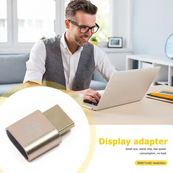

HDMI Male Virtual Display Adapter Support 3840 X 2160 4K Emulator Dummy Plug Compatible with all Windows Linux MacOS
