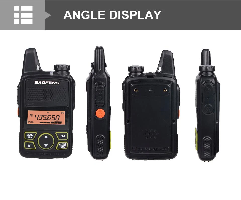 1 шт. мини Baofeng Walkie Talkie 10 км BF-T1 UHF 400-470MHz lcd Портативное двухстороннее радио детская игрушка беспроводной домофон FM Ham радио