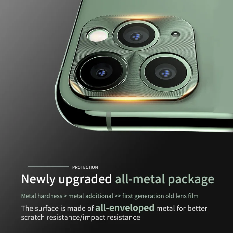Металлический чехол для объектива камеры заднего вида для iphone 11 Pro, защитный круглый чехол для камеры, чехол для iphone 11 Pro MAX Ring Bumper, защита