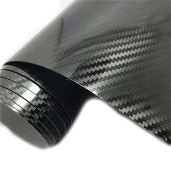 

VGETTING High Quality Car Ultra Glossy Carbon Fiber Vinyl Wrap Texture High Glossy Car Sticker 5D Carbon Interior Exterior Film
