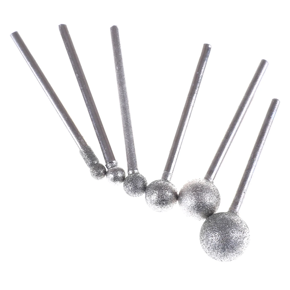 

6Pcs/lot Granite Diamond Burs Dremel Tools Accessories Round Diamond Grinding Wheel For Dremel Rotary Tool Diamond Tools