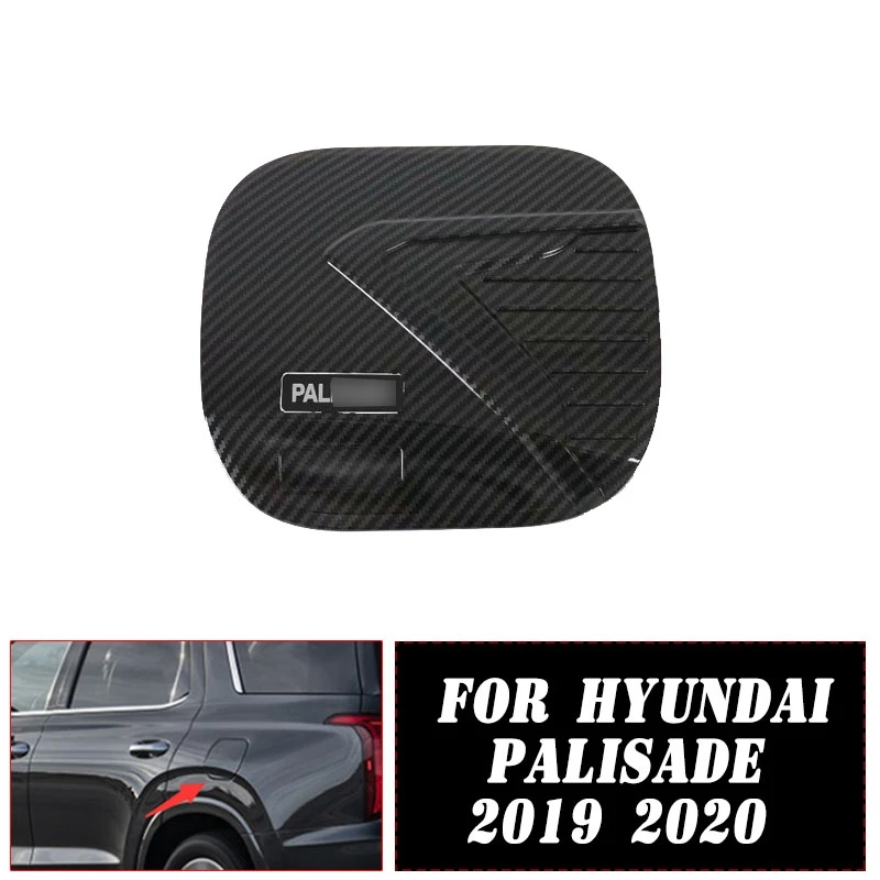 Pcmos углеродное волокно стиль масляный топливный бак Крышка Накладка для hyundai Palisade внешние части наклейки Авто запасные части