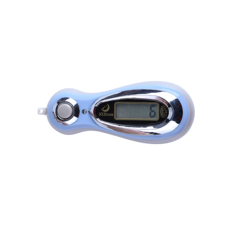 LCD 5digital LCD MP3 shape electronic hand tally counter with a string prayer counter - Цвет: Blue