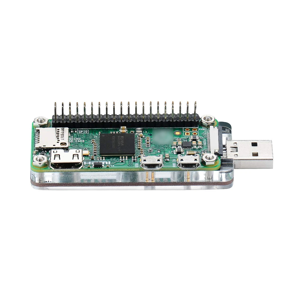 Портативный нулевой разъем для Raspberry Pi Zero Прочный Электрический передний задний боковой акриловый Щит Плата расширения Модуль маленький USB ключ